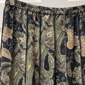 Vintage Dimri Women's Small Boho Maxi Mermaid Paisley Full Curved Tiered Skirt